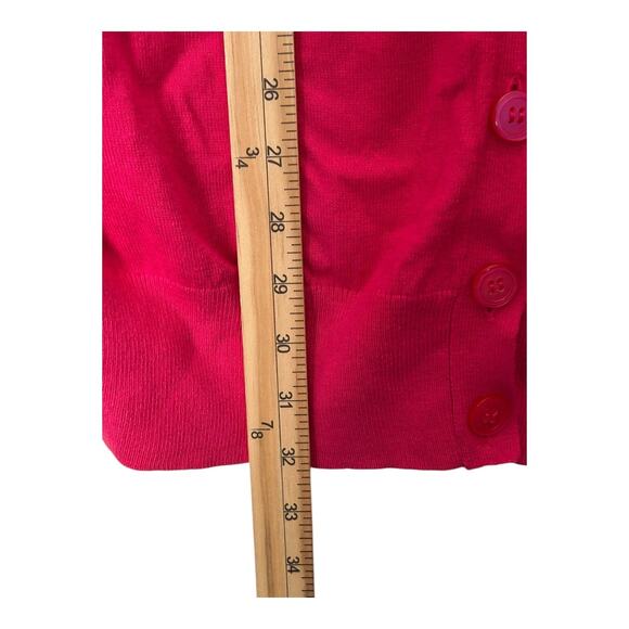 Lane Bryant Sweater Size 26/28 Hot Pink Button Front Long Sleeve Cardigan Casual - Picture 11 of 12